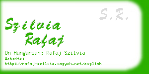 szilvia rafaj business card